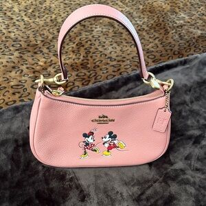 Coach Pink Mickey and Minnie Shoulder Bag